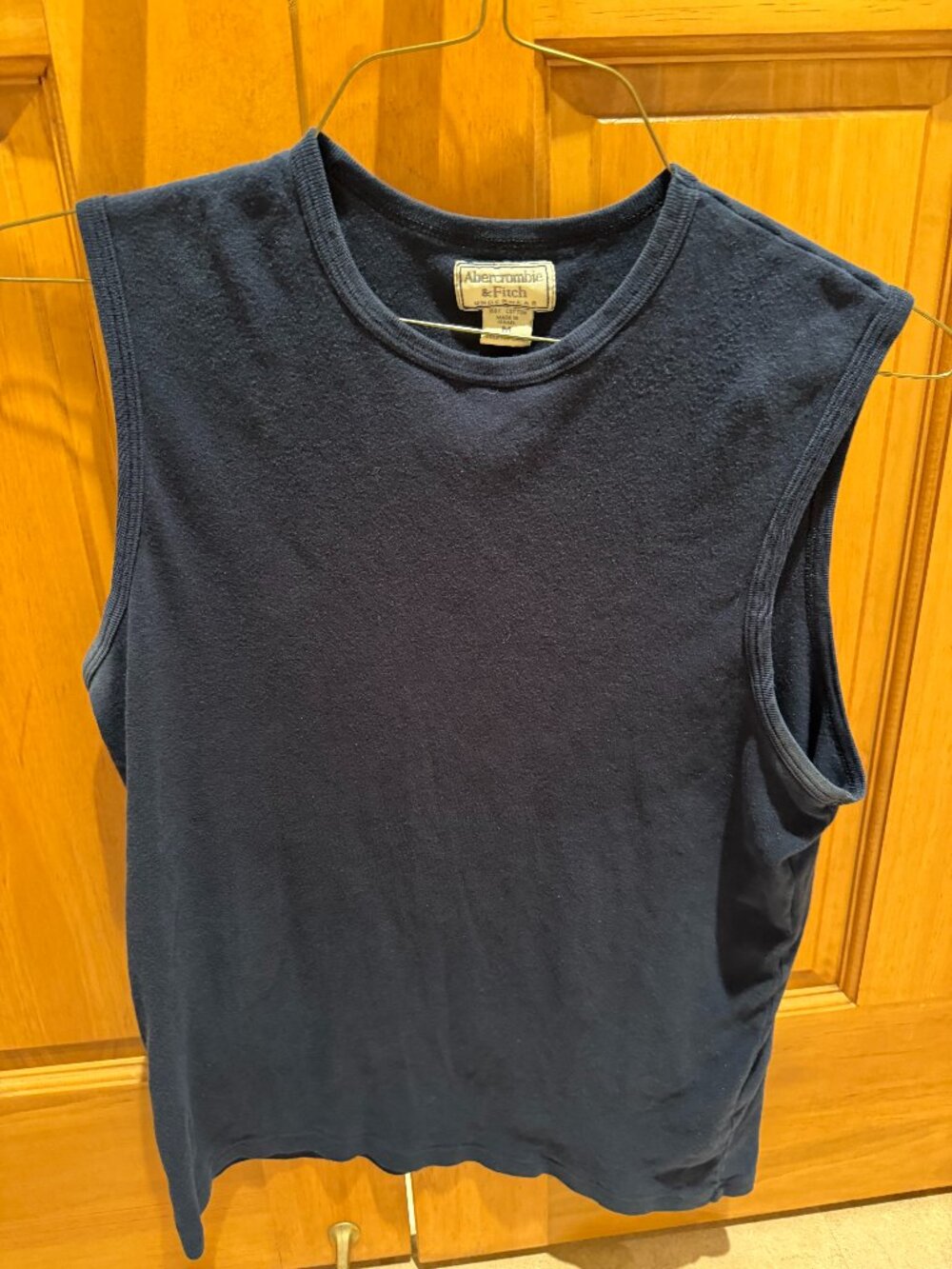 Vintage Abercrombie Y2K Tank Top Navy Blue Size Medium